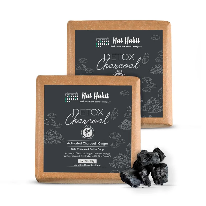 Nat Habit Detox Charcoal Butter Bath Soap, 250 g-1.webp
